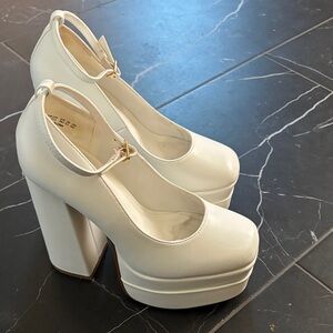 White Platform Heels